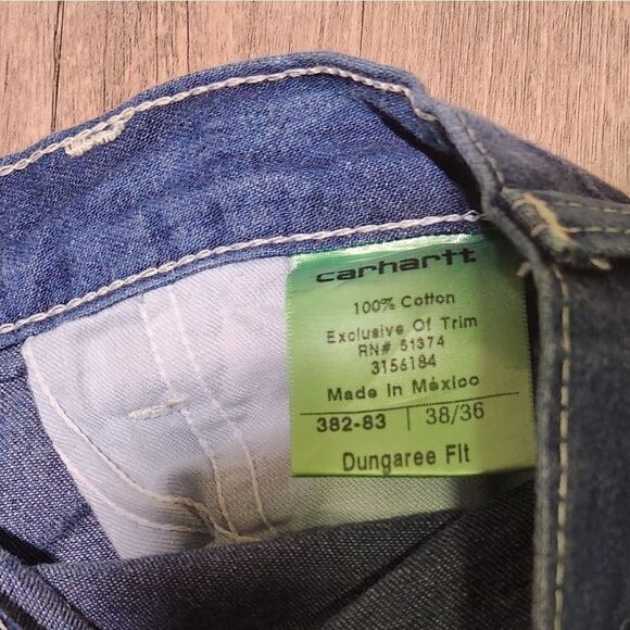 Carhartt Dungaree Jeans (BIG & TALL) size 38/36 - Picture 3 of 4